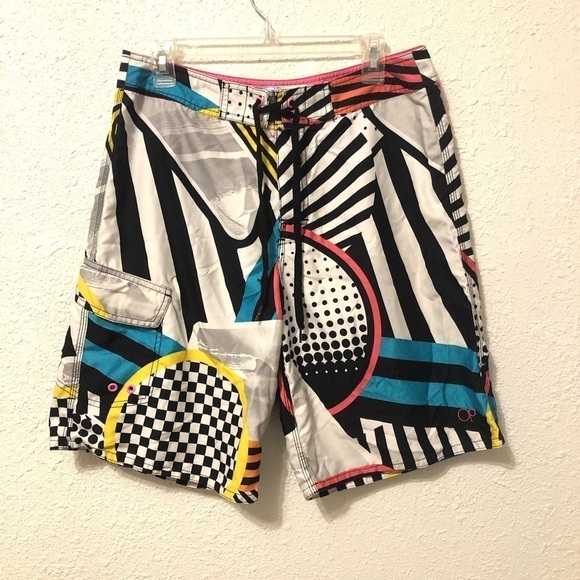 3/$25 🙌🏼 Y2K OP Patterned Board Shorts Swim Trunks 32 - Picture 2 of 7